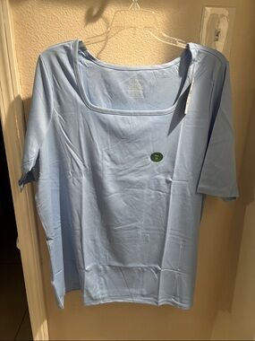 L.L. Bean Lake Women’s Square Neck Short Sleeve Tee 2X NWT